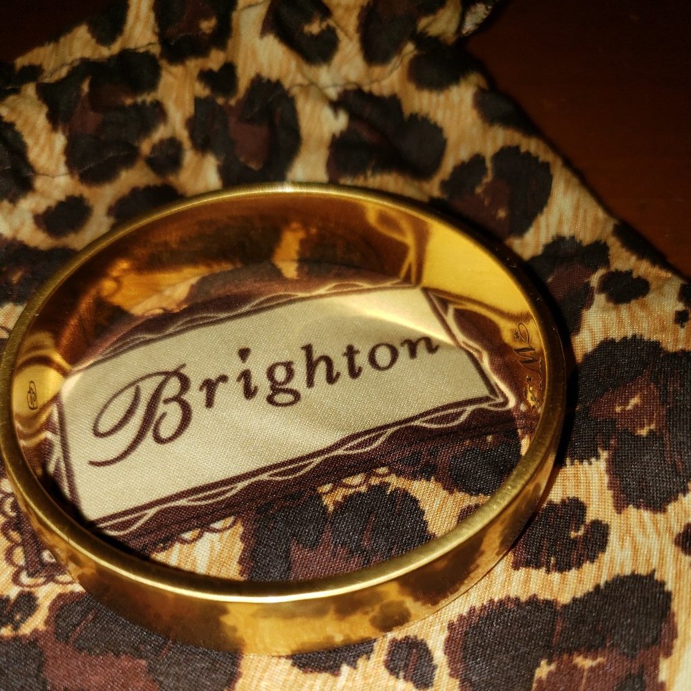 Gold tone hammered Brighton Cuff